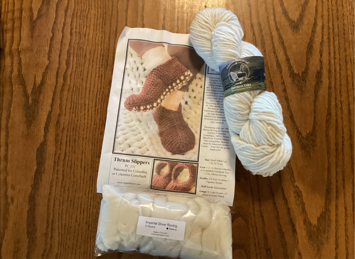 Yarn- Slippers Knitting Kit