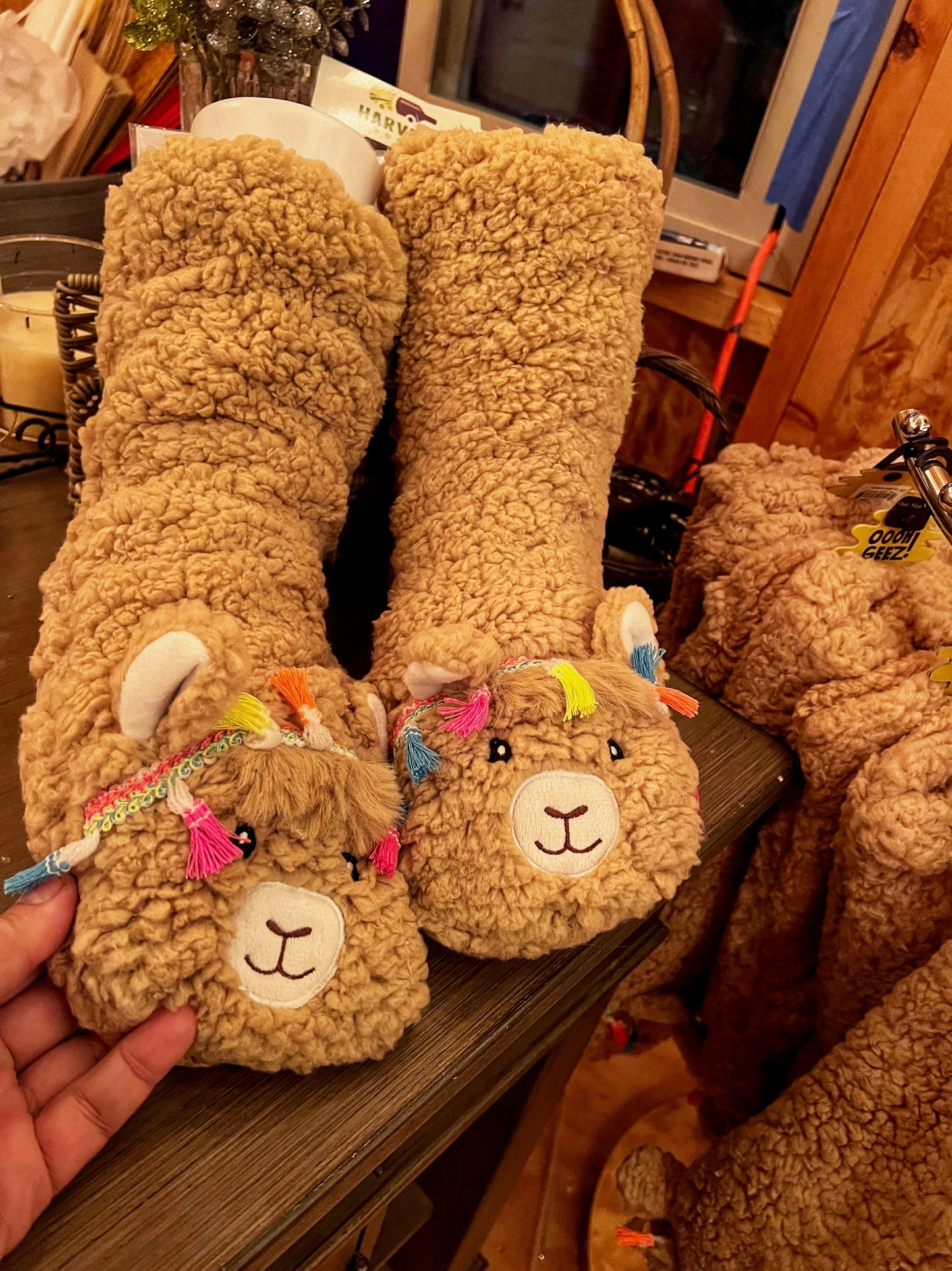 Socks- Alpaca Head Slipper