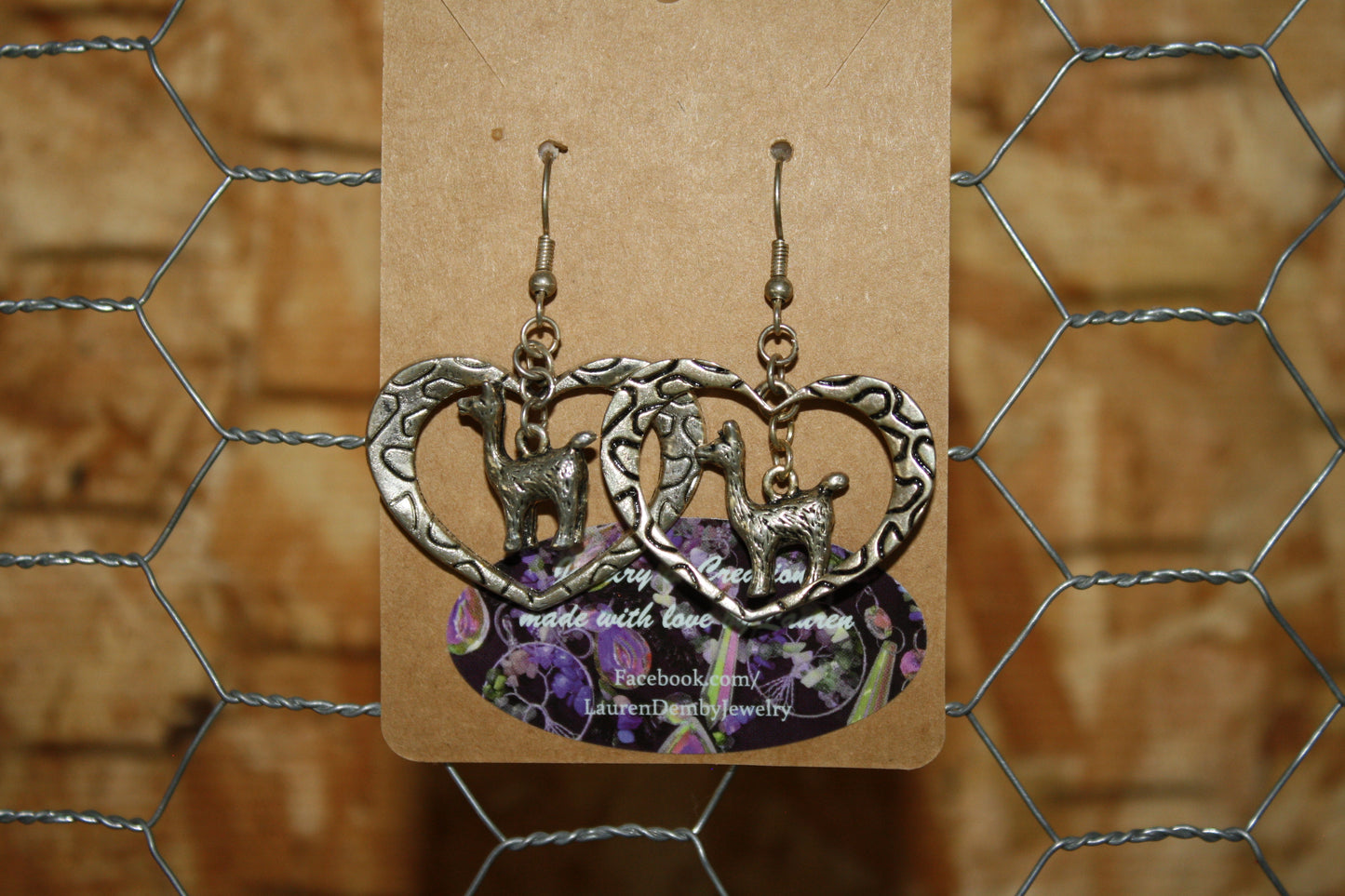 Jewelry- Heart Alpaca Dangle Earrings