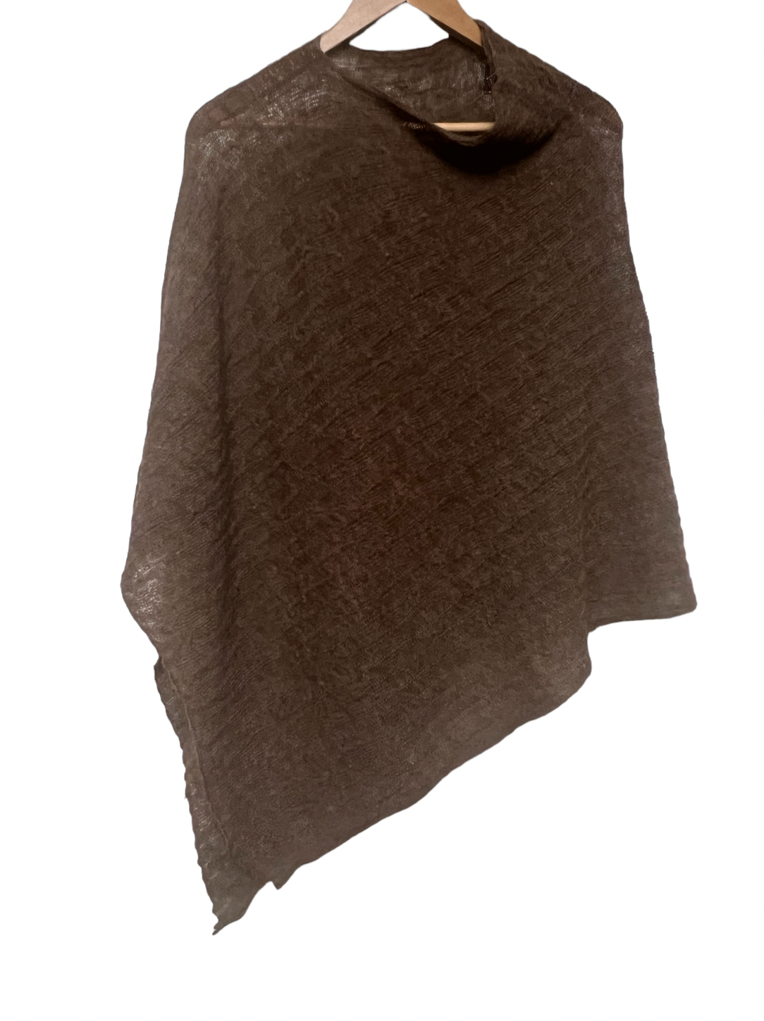 Poncho- Alpaca Merino Wool Delicate Cable