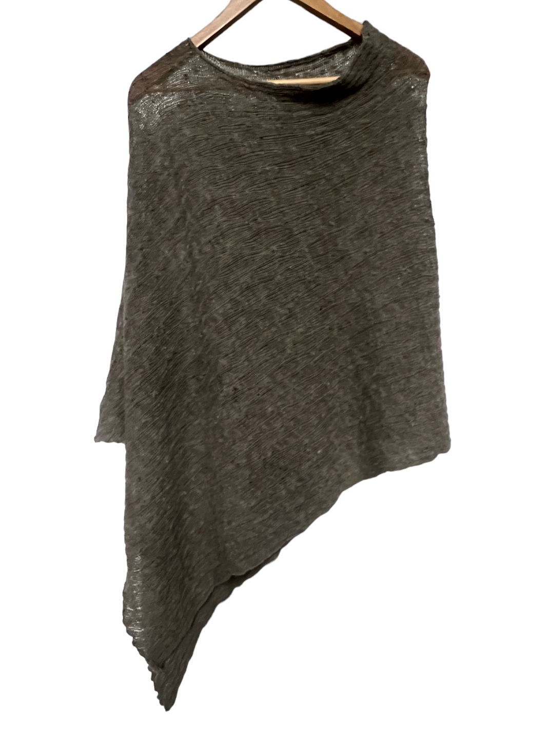 Poncho- Alpaca Merino Wool Delicate Cable
