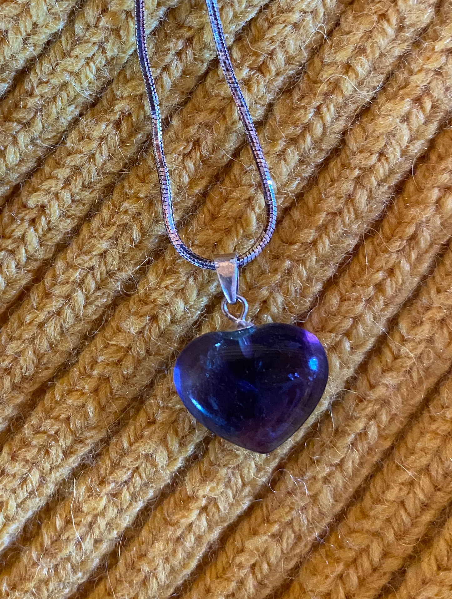 Jewelry- Purple Heart Gem Necklace