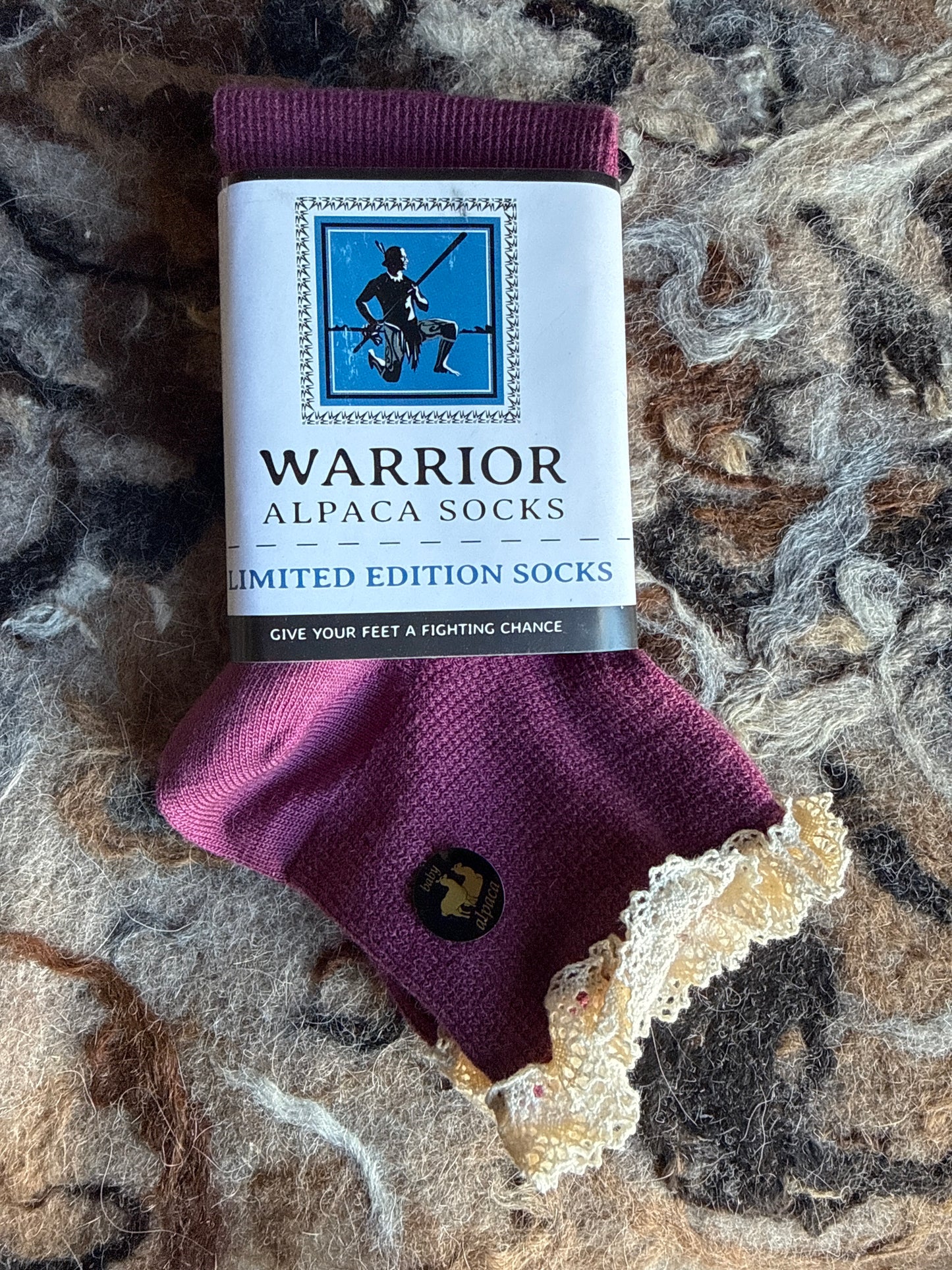 Socks- Alpaca blend- lace top