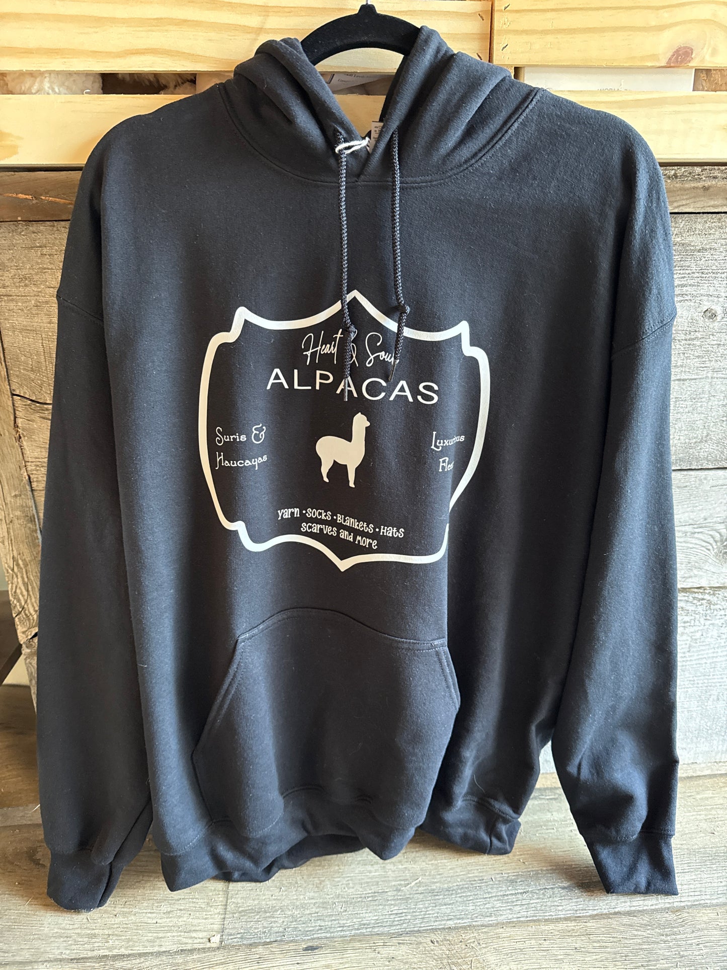 Heart and Soul Black Alpaca Sweatshirt