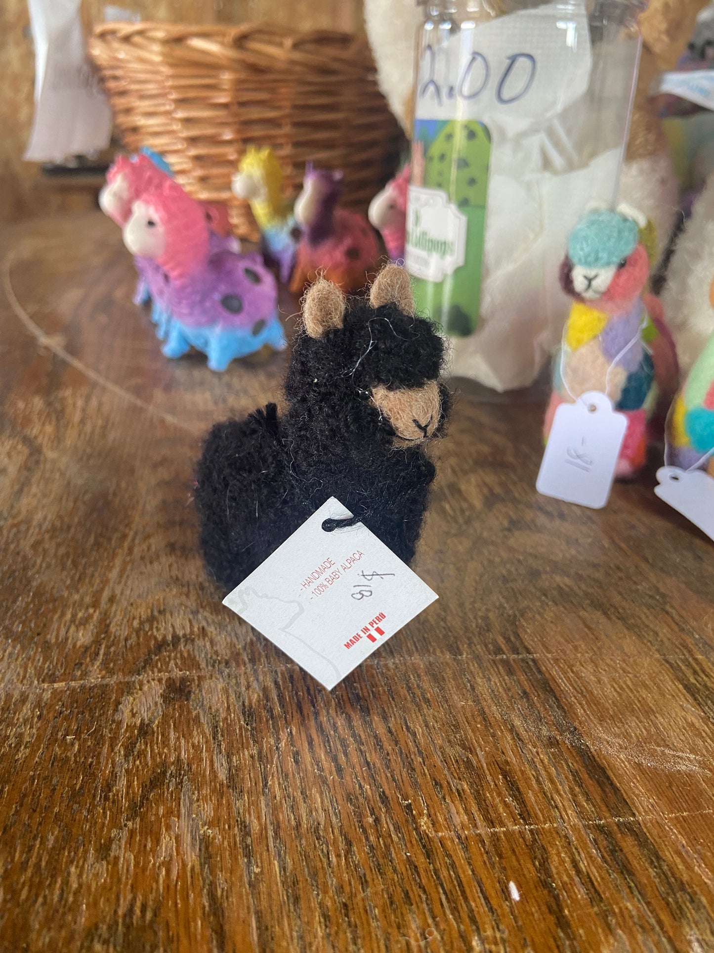 Felted/Crochet Alpaca Figurine