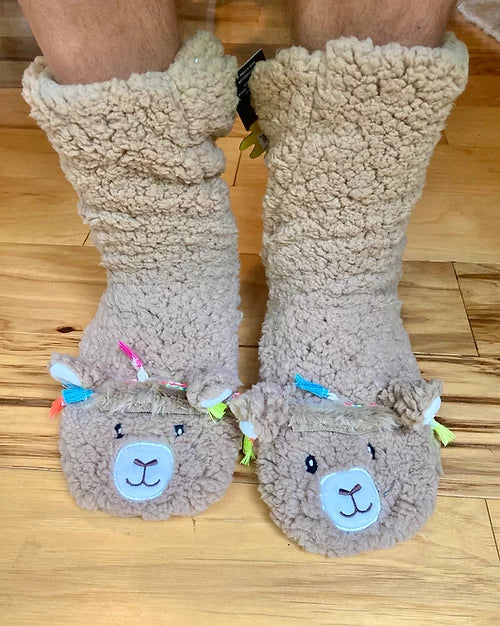 Alpaca Head Slipper Socks